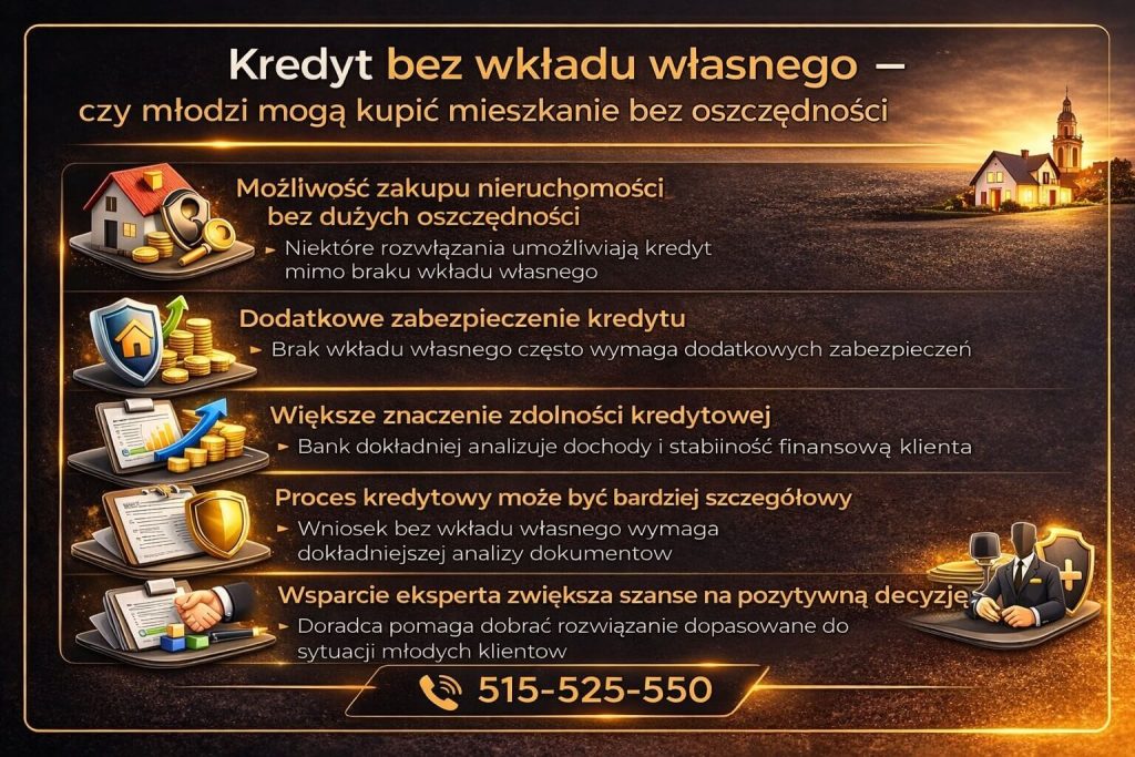 Kredyt hipoteczny dla młodych bez wkładu własnego – możliwości uzyskania finansowania mimo braku oszczędności, dodatkowe zabezpieczenia oraz znaczenie dokładnej analizy zdolności kredytowej klienta