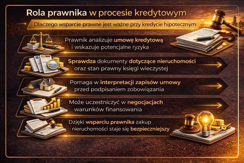 Pomoc prawna przy finansowaniu zakupu nieruchomości przez żołnierzy obejmuje analizę umowy kredytowej, sprawdzenie stanu prawnego oraz wsparcie w negocjacjach, co znacząco zwiększa bezpieczeństwo całej transakcji i decyzji kredytowej
