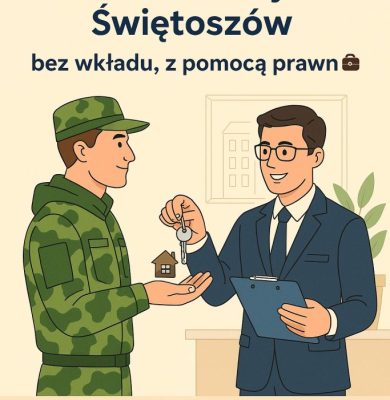 Żołnierz w mundurze odbierający klucze do mieszkania – Świętoszów