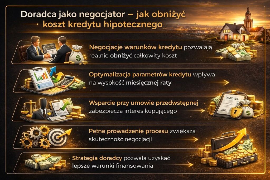 Kredyt na mieszkanie dla wojskowych Szprotawa – negocjacje warunków kredytu hipotecznego, optymalizacja kosztów, wsparcie przy umowie przedwstępnej oraz strategia doradcy pozwalająca uzyskać lepsze warunki finansowania