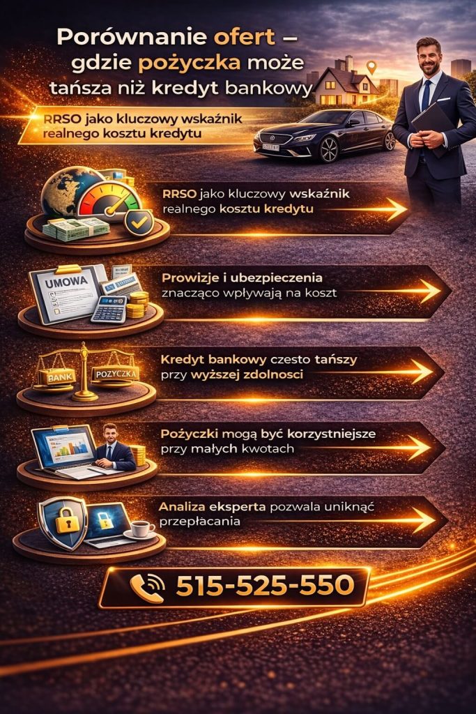 Kredyt gotówkowy w Kożuchowie porównanie ofert – analiza RRSO, prowizji i kosztów dodatkowych pozwala wybrać najkorzystniejsze rozwiązanie oraz uniknąć przepłacania przy wyborze finansowania dopasowanego do sytuacji klienta